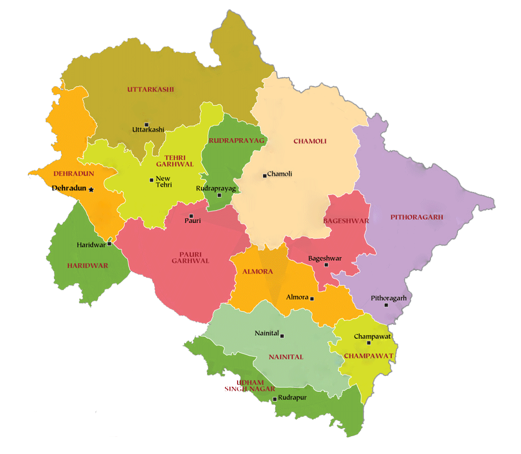 Uttarakhand Detective Agency city Office Map,.